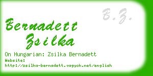 bernadett zsilka business card